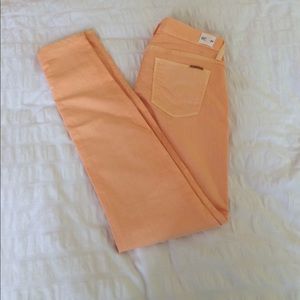 Hudson midrise nico super skinny orange jeans