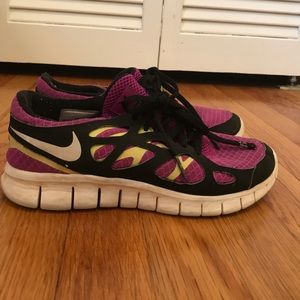 Nike free run 2💜💚