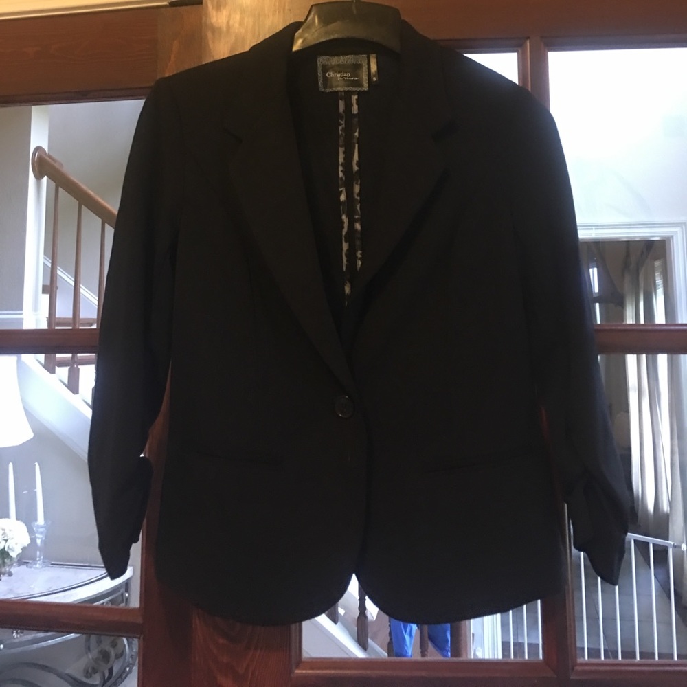 Black blazer size s- cropped sleeves
