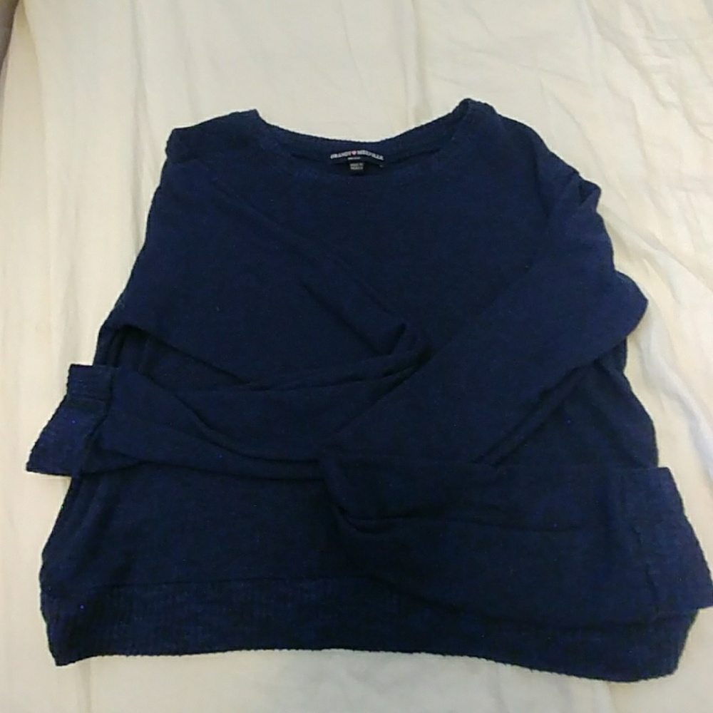 Brandy Mellville cropped navy sweater