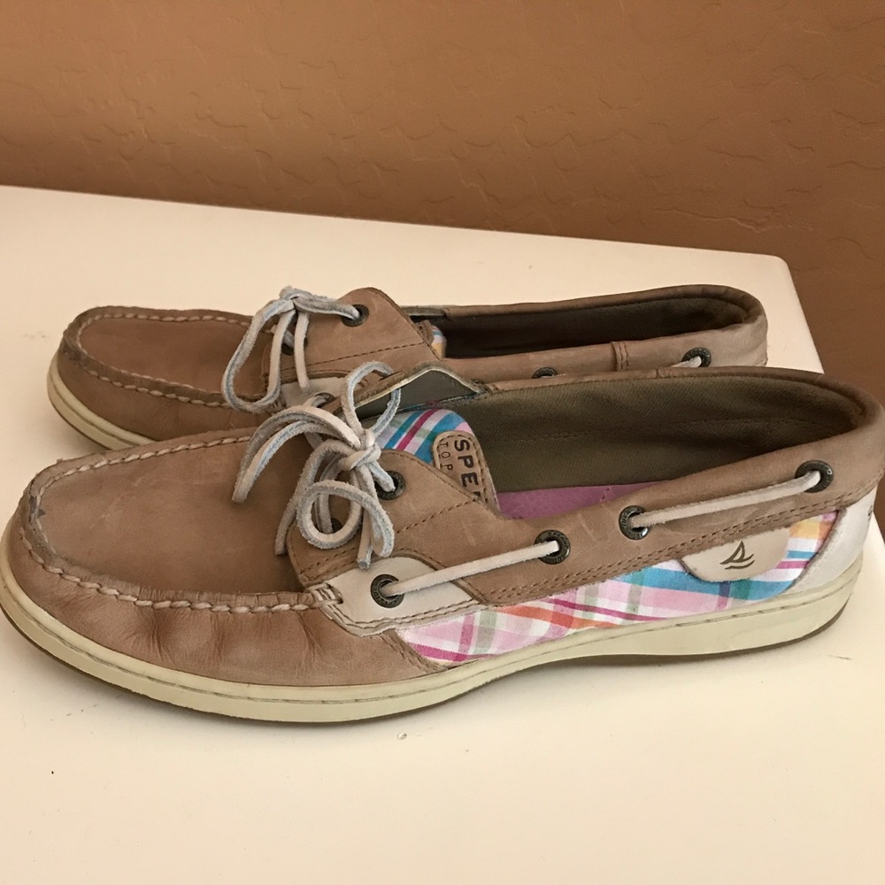 Pink Plaid Sperry Top-Sider Boat Shoes (10)