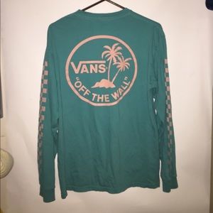 Vans Teal & Pale pink long sleeve