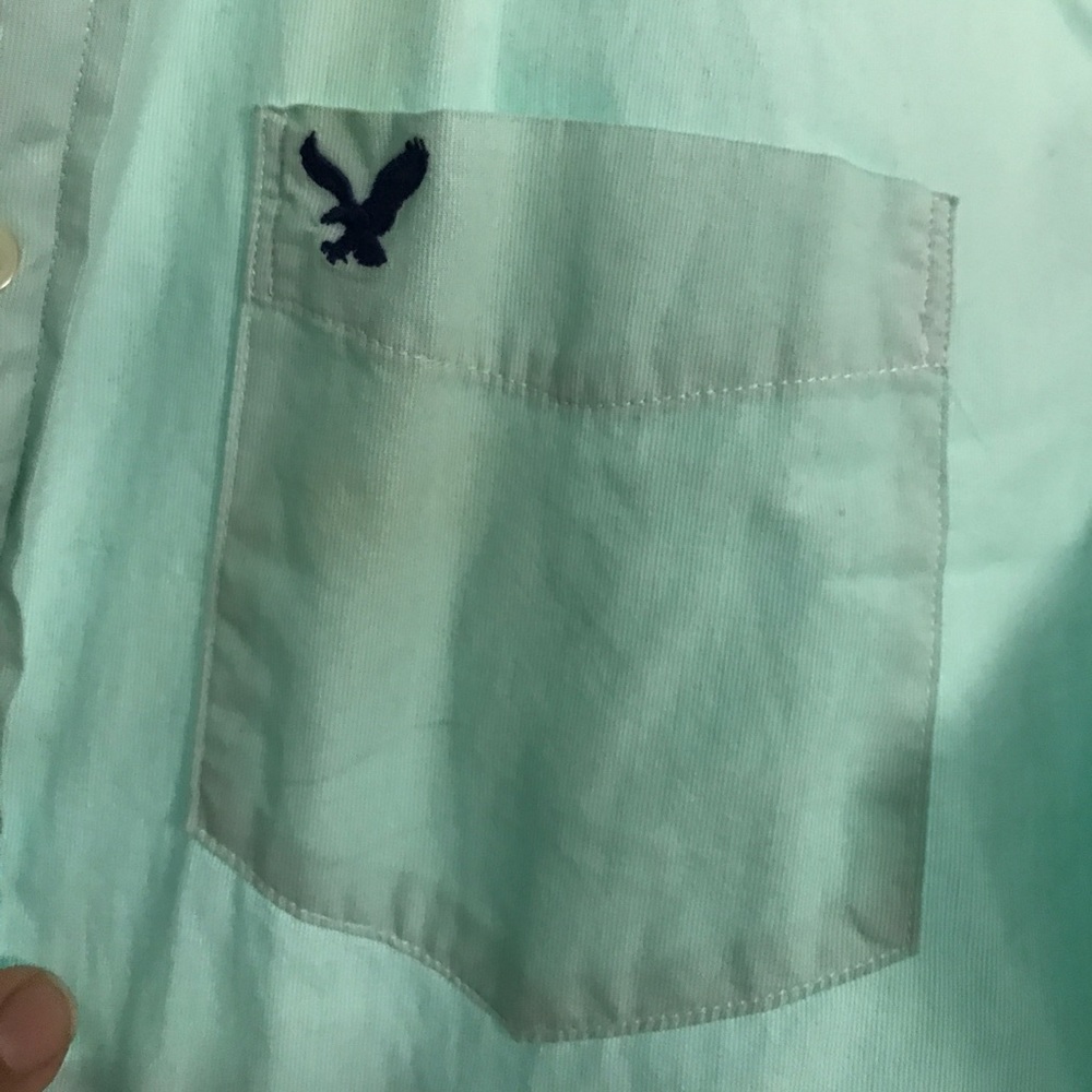 Men's teal button up - Picture 2 of 3