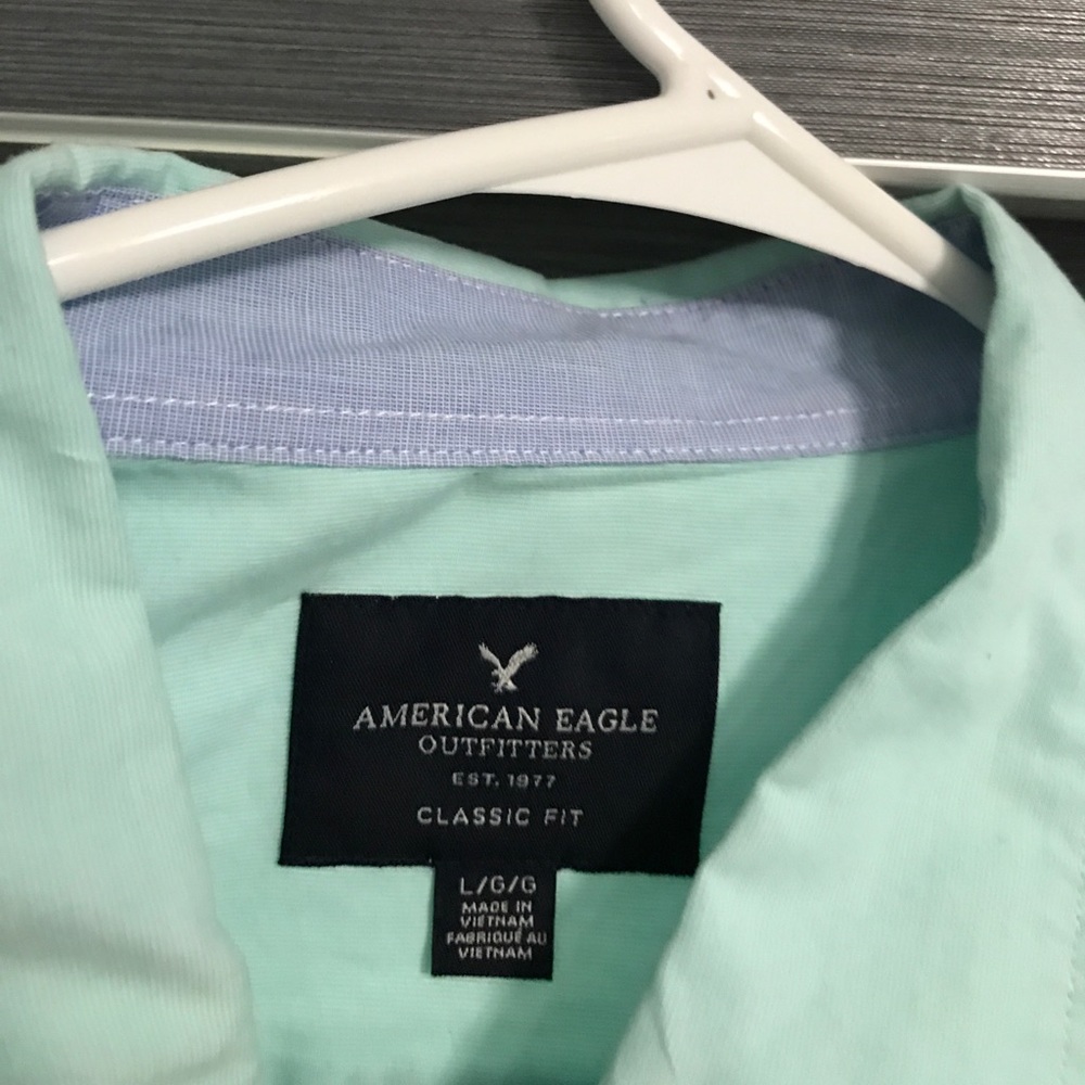 Men's teal button up - Picture 3 of 3