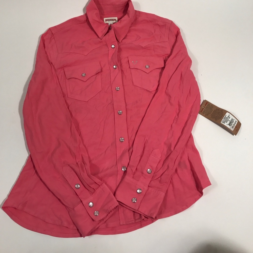 SLIM WESTERN CRYSTAL LOGO WOMENS SHIRT brand new