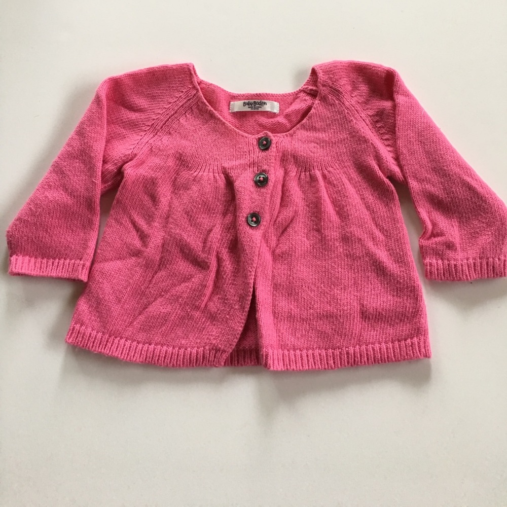 Baby Boden Hot Pink Cardigan - 3-6 months