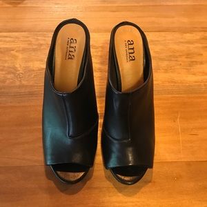 Black and tan a.n.a mules.