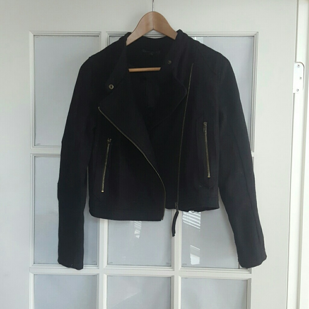 black moto jacket