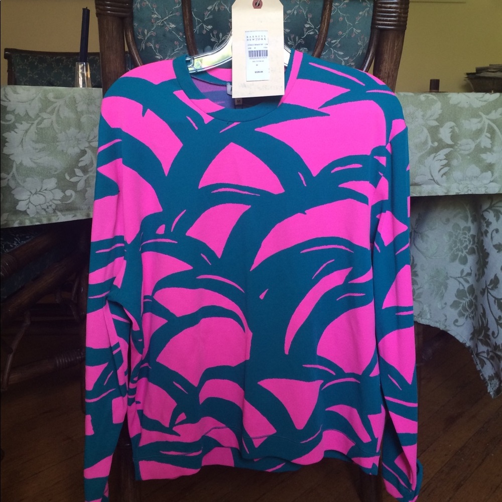 Kenzo Paris Crewneck Sweatshirt neon pink tropical