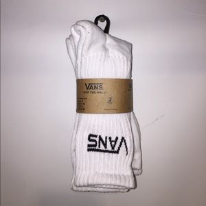 Vans 3 pack white tube socks