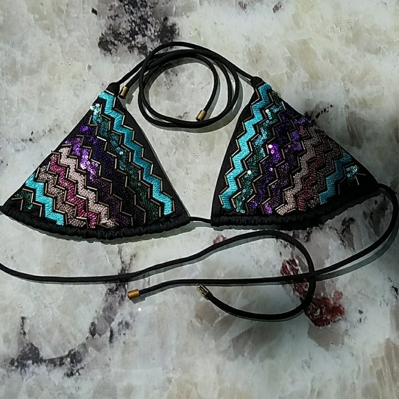 Victoria's Secret  Other - Victoria's Secret Sequined Triangle Bikini Top