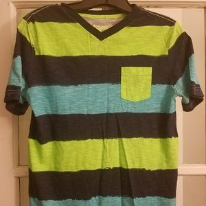 Boys Short Sleeved V-neck T-shirt