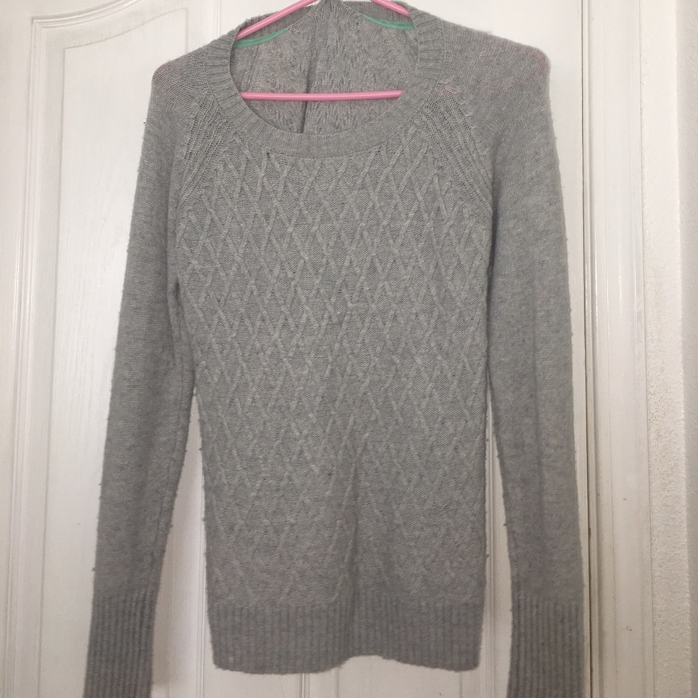 gray sweater