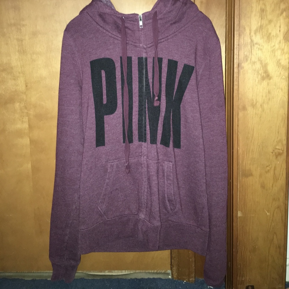 PINK full zip sweatshirt