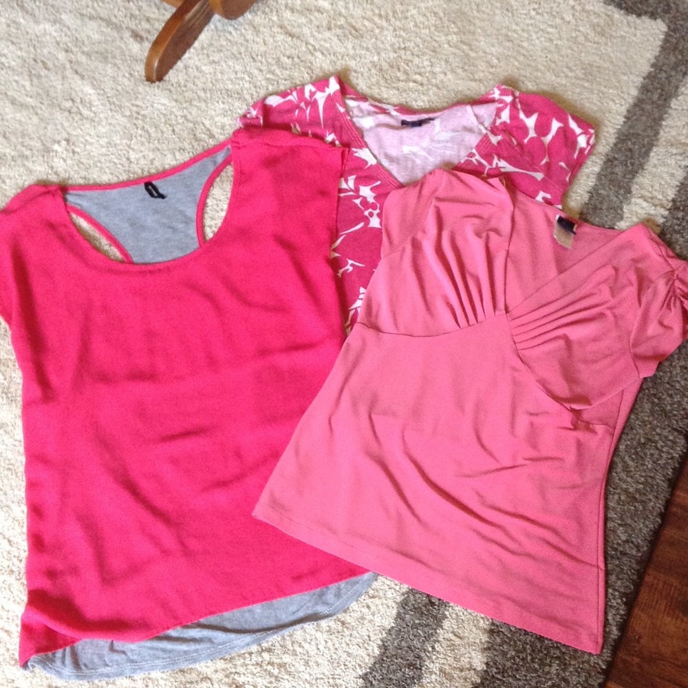 Bundle of shades of pink shirts