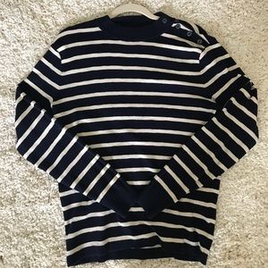 Ralph Lauren Rugby Navy & White Striped Sweater
