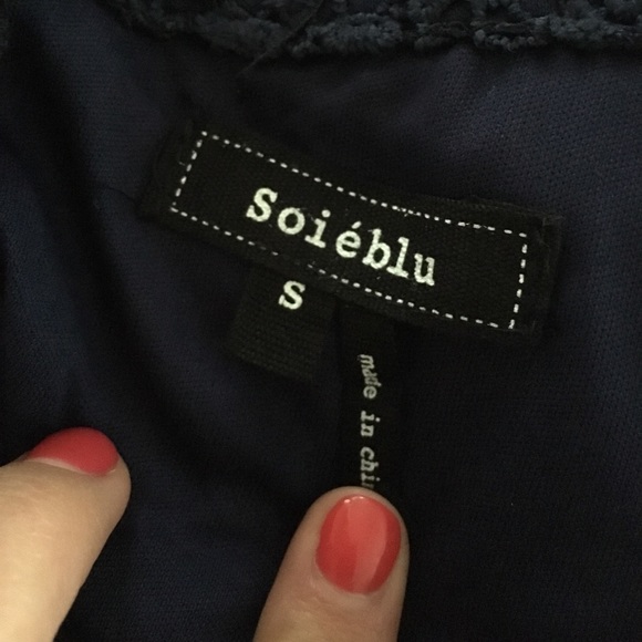 Brand new Soieblu navy lace off the shoulder dress - Picture 3 of 4