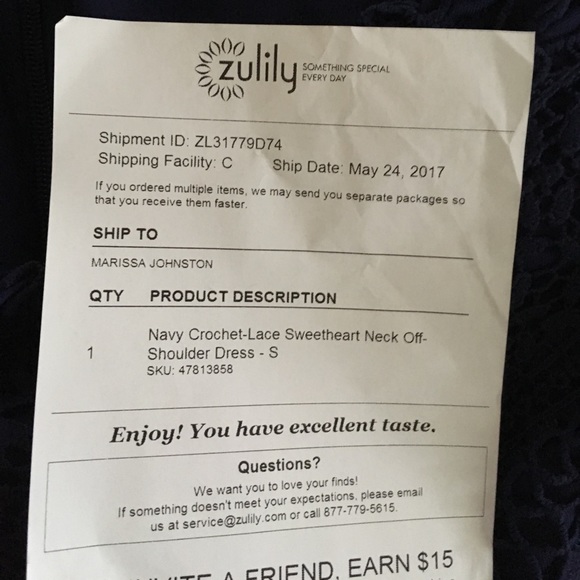 Brand new Soieblu navy lace off the shoulder dress - Picture 4 of 4