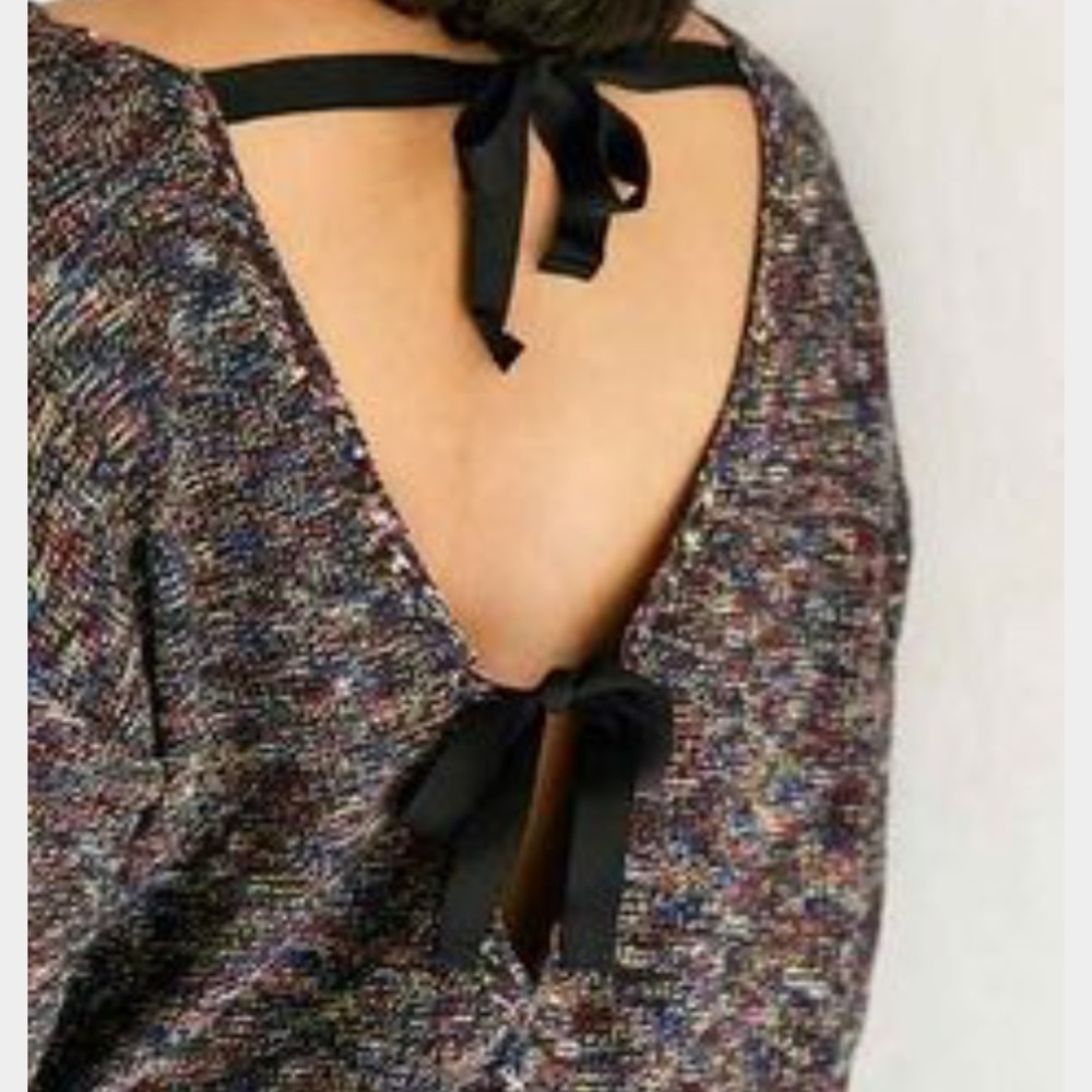 NWOT KIMCHI BLUE BOW BACK SWEATER