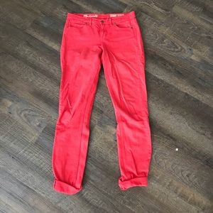 Red Madewell Skinny Jeans
