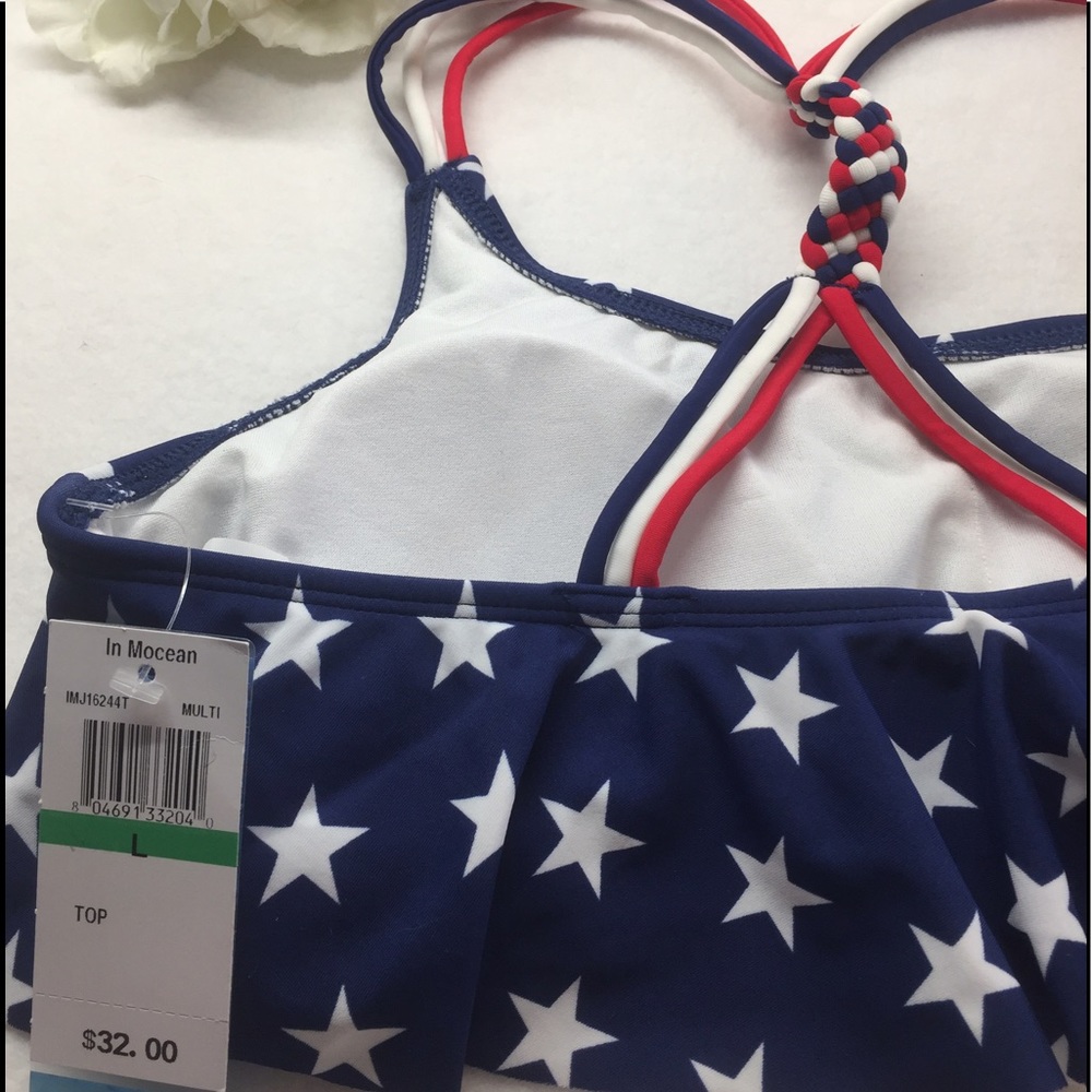 Braided Back Star Flounce Swim Top - Picture 4 of 4