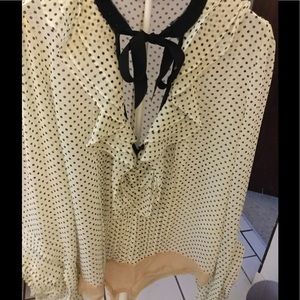 Bodysuit Blouse Polka Dot