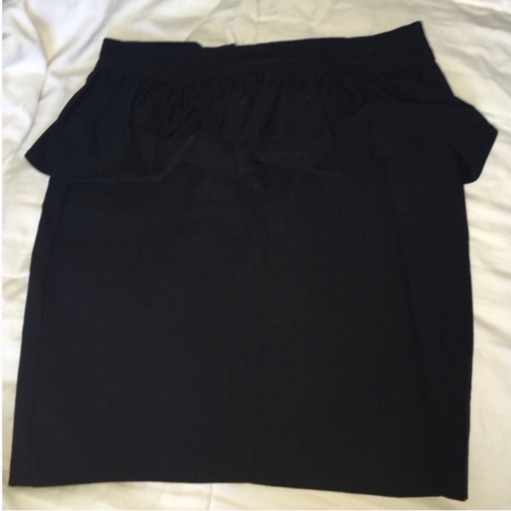 Black peplum skirt