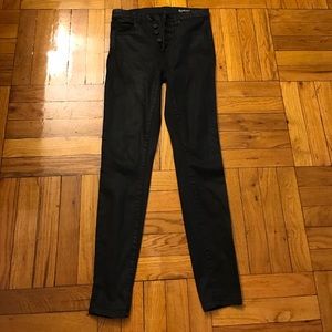Blank NYC high rise coated jeans.