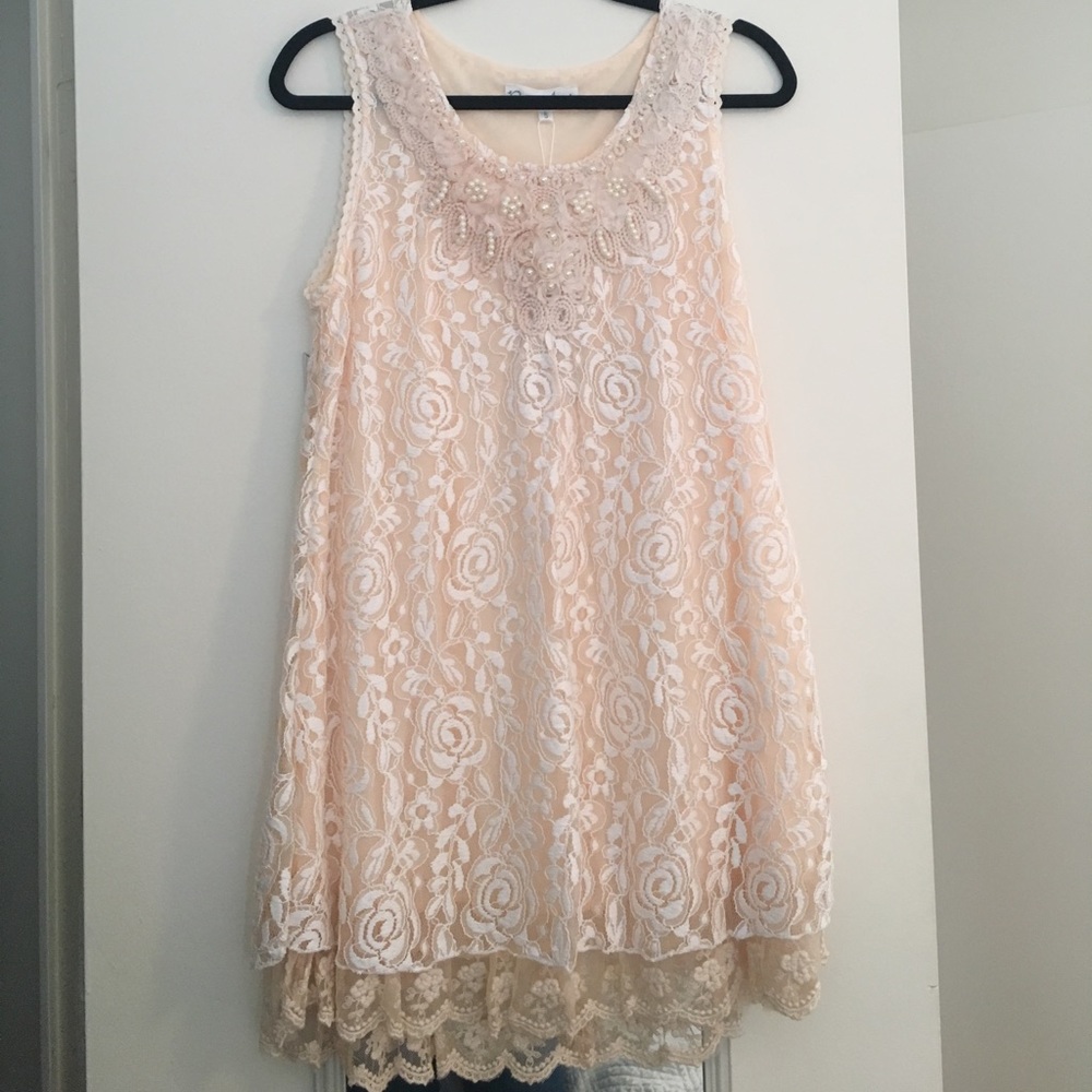 Baby pink Lace dress