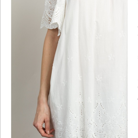 Off-shoulder Embroidered Eyelet Dress! - Picture 3 of 6