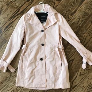 Club Monaco pink-cream mid length trench coat