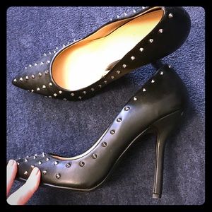 Black Studded Zara Stilettos