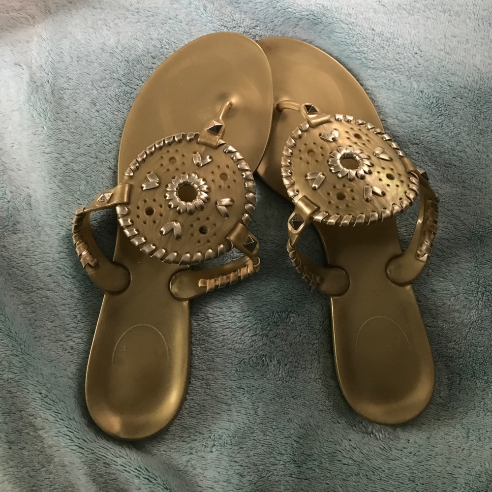 Jelly Gold Jack Rogers •LAST CALL MAKE OFFER•