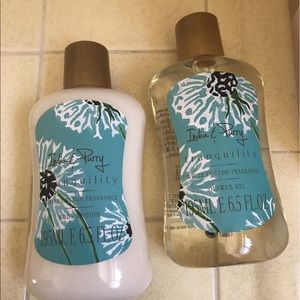 India and purry body lotion and shower gel