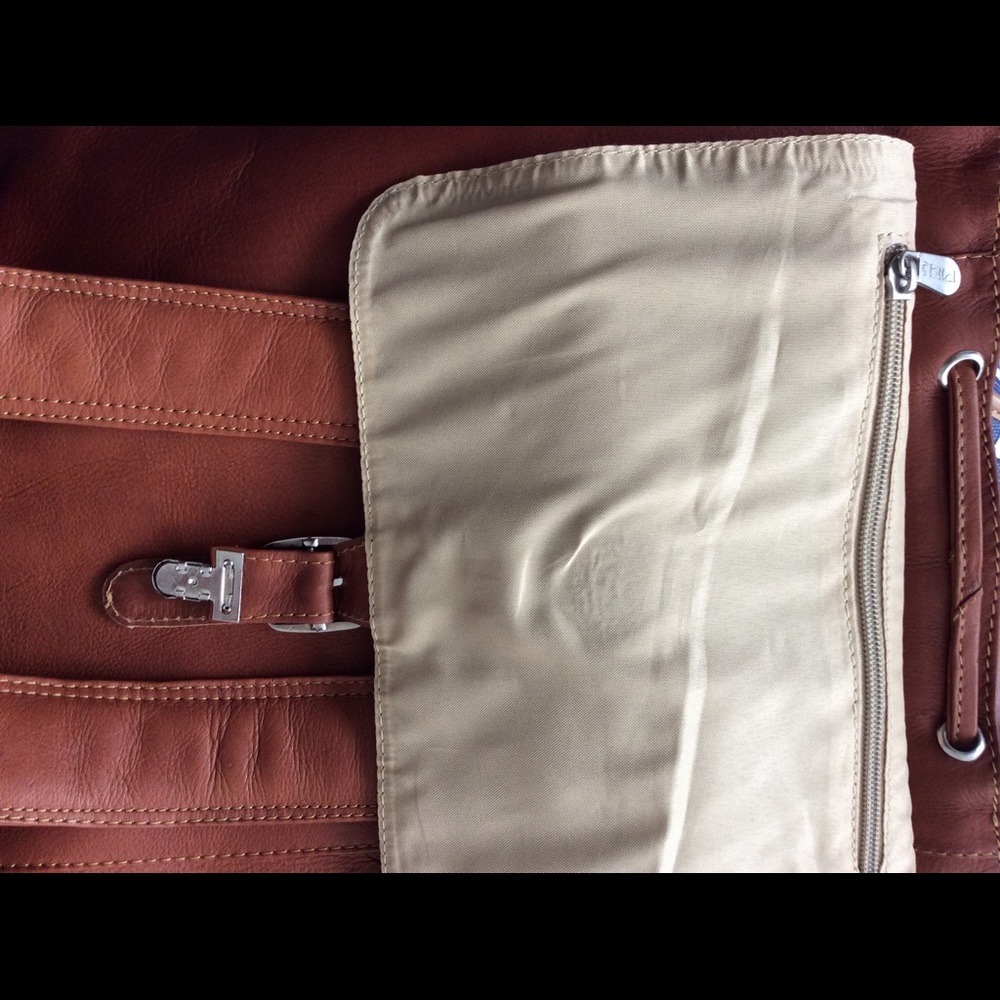 Piel Chestnut Leather Bookbag - Picture 4 of 4