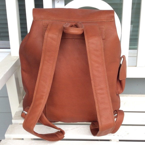 Piel Chestnut Leather Bookbag - Picture 2 of 4