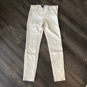 Cream damask pants