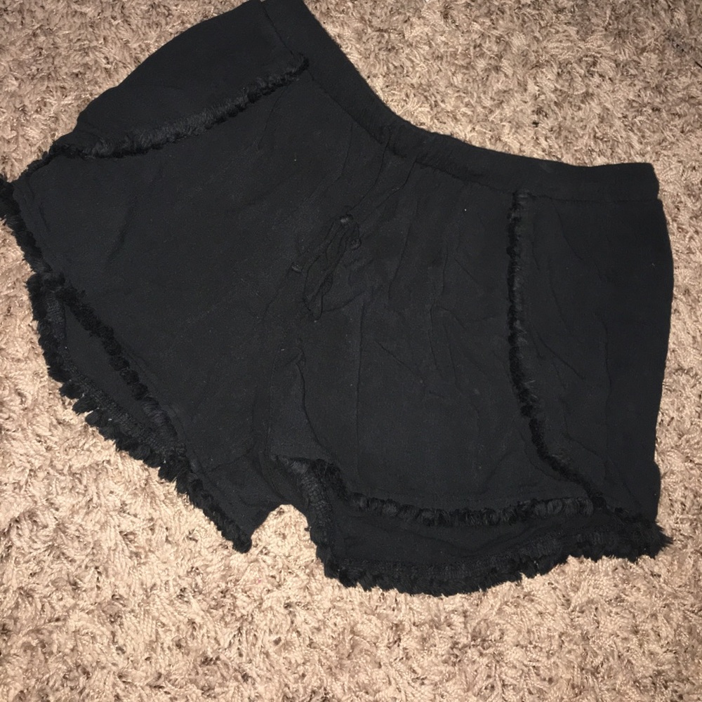 Mossimo Supply Co. black flowy tie shorts