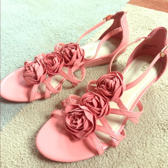 East 5th Shoes - Rose Wedges.