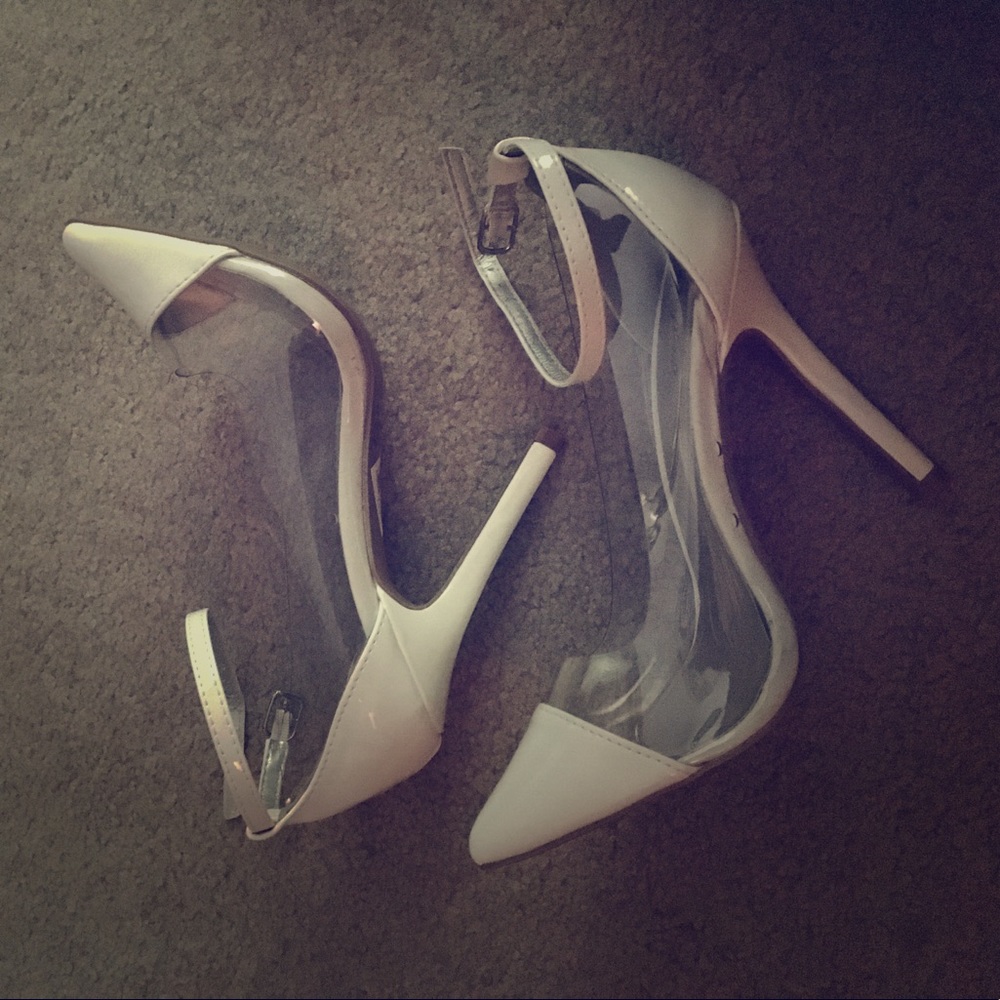 Charlotte Russe White and clear heels
