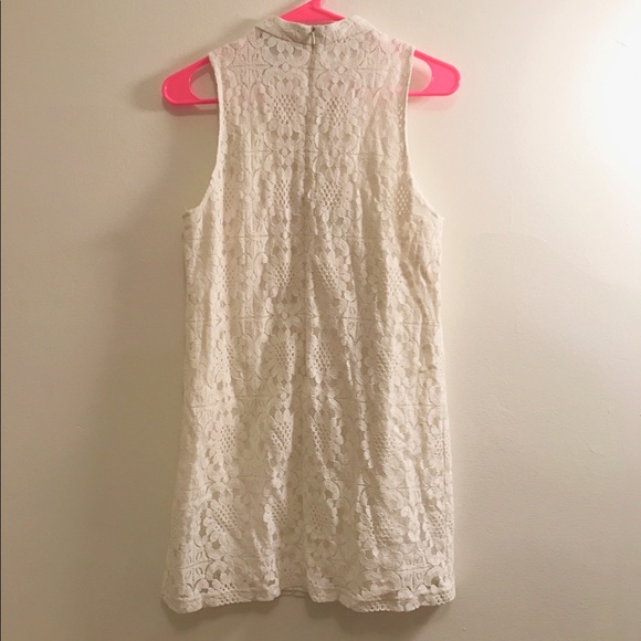 Forever 21 boho hippie high neck white lace dress - Picture 2 of 4