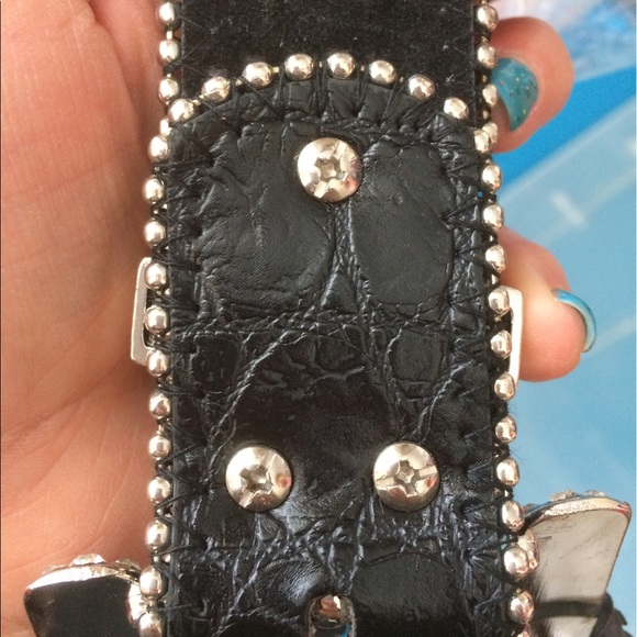 Rhinestone Turquoise Black Western Belt - Picture 8 of 8