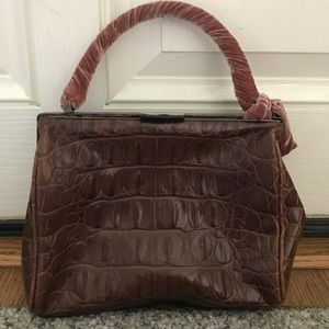 Brown croc Mui Mui bag