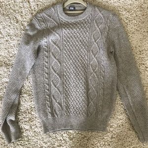 Uniqlo Tan Cable-Knit Sweater