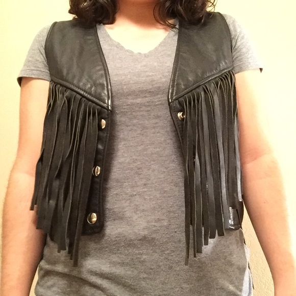 Vintage leather vest - Picture 3 of 4