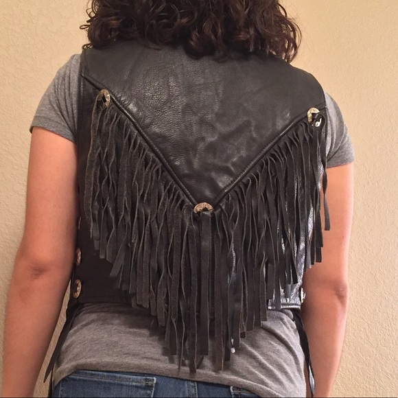 Vintage leather vest - Picture 4 of 4