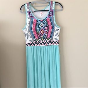 Printed stretchy maxi dress!