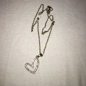 Glitter heart shape necklace