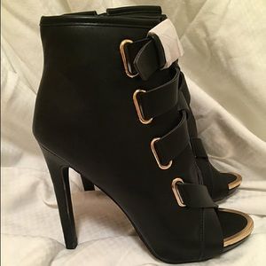 Black Open Toe High Heel