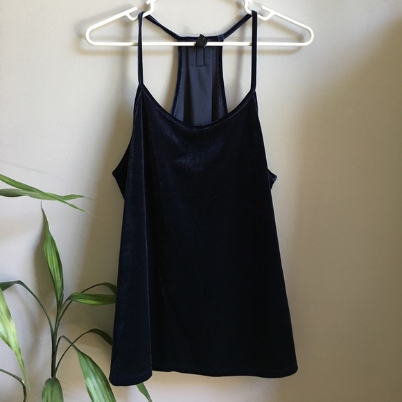 NEW Navy Velvet Racerback Tank Plus - Picture 3 of 7